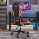 gamingstol kunstlæder sort og orange