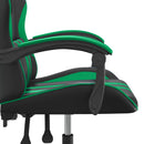 gamingstol kunstlæder sort og grøn