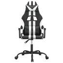 gamingstol kunstlæder sort og hvid
