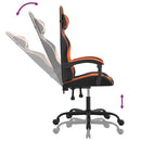 gamingstol kunstlæder sort og orange