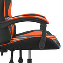 gamingstol kunstlæder sort og orange
