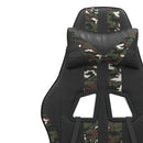 gamingstol kunstlæder sort og camouflage