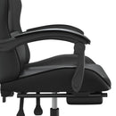 gamingstol med fodstøtte kunstlæder sort