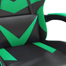 gamingstol kunstlæder sort og grøn