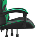 gamingstol kunstlæder sort og grøn