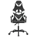 gamingstol kunstlæder sort og hvid