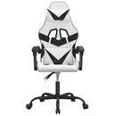 gamingstol kunstlæder hvid og sort