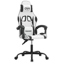 gamingstol kunstlæder hvid og sort