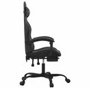 gamingstol med fodstøtte kunstlæder sort