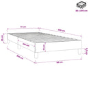 Boxspring sengeramme Mørkebrun 80x200 cm Stof