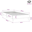 Boxspring sengeramme 80x200 cm stof gråbrun