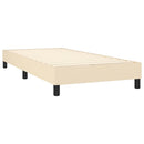 Boxspring sengeramme 80x200 cm stof cremefarvet