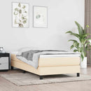 Boxspring sengeramme 80x200 cm stof cremefarvet