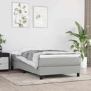 Boxspring sengeramme Lysegrå 90x190 cm Stof