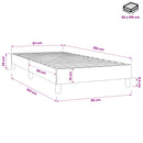 Boxspring sengeramme Lysegrå 90x190 cm Stof