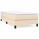 Boxspring sengeramme 90x190 cm stof cremefarvet