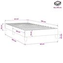 Boxspring sengeramme 90x190 cm stof cremefarvet