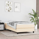 Boxspring sengeramme 90x190 cm stof cremefarvet