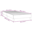 Boxspring sengeramme 90x200 cm stof gråbrun