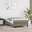 Boxspring sengeramme 90x200 cm stof gråbrun