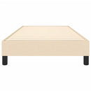 Boxspring sengeramme 90x200 cm stof cremefarvet