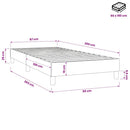 Boxspring sengeramme 90x200 cm stof cremefarvet