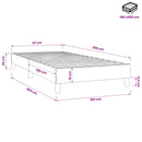 Boxspring sengeramme Mørkegrå 100x200 cm Stof