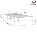 Boxspring sengeramme Taupe 100x200 cm Stof