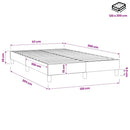 Boxspring sengeramme Mørkebrun 120x200 cm Stof