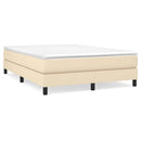 Boxspring sengeramme 140x190 cm stof cremefarvet