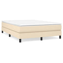 Boxspring sengeramme 140x190 cm stof cremefarvet