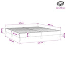 Boxspring sengeramme 140x190 cm stof cremefarvet
