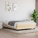 Boxspring sengeramme 140x190 cm stof cremefarvet