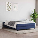 Boxspring sengeramme 140x190 cm stof blå