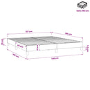 Boxspring sengeramme 140x190 cm stof blå