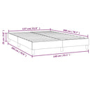 Boxspring sengeramme 140x200 cm stof gråbrun