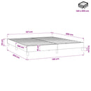 Boxspring sengeramme 140x200 cm stof gråbrun