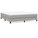 Boxspring sengeramme 160x200 cm stof lysegrå