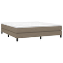 Boxspring sengeramme 160x200 cm stof gråbrun