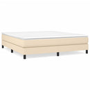 Boxspring sengeramme 160x200 cm stof cremefarvet