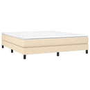 Boxspring sengeramme 160x200 cm stof cremefarvet