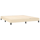 Boxspring sengeramme 160x200 cm stof cremefarvet