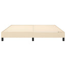 Boxspring sengeramme 160x200 cm stof cremefarvet