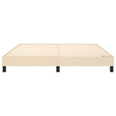 Boxspring sengeramme 160x200 cm stof cremefarvet