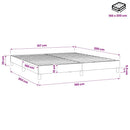Boxspring sengeramme 160x200 cm stof cremefarvet