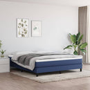 Boxspring sengeramme 160x200 cm stof blå