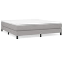 Boxspring sengeramme 180x200 cm stof lysegrå