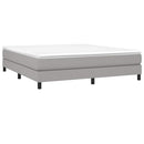 Boxspring sengeramme 180x200 cm stof lysegrå