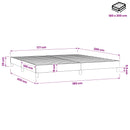 Boxspring sengeramme 180x200 cm stof lysegrå