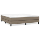 Boxspring sengeramme 180x200 cm stof gråbrun